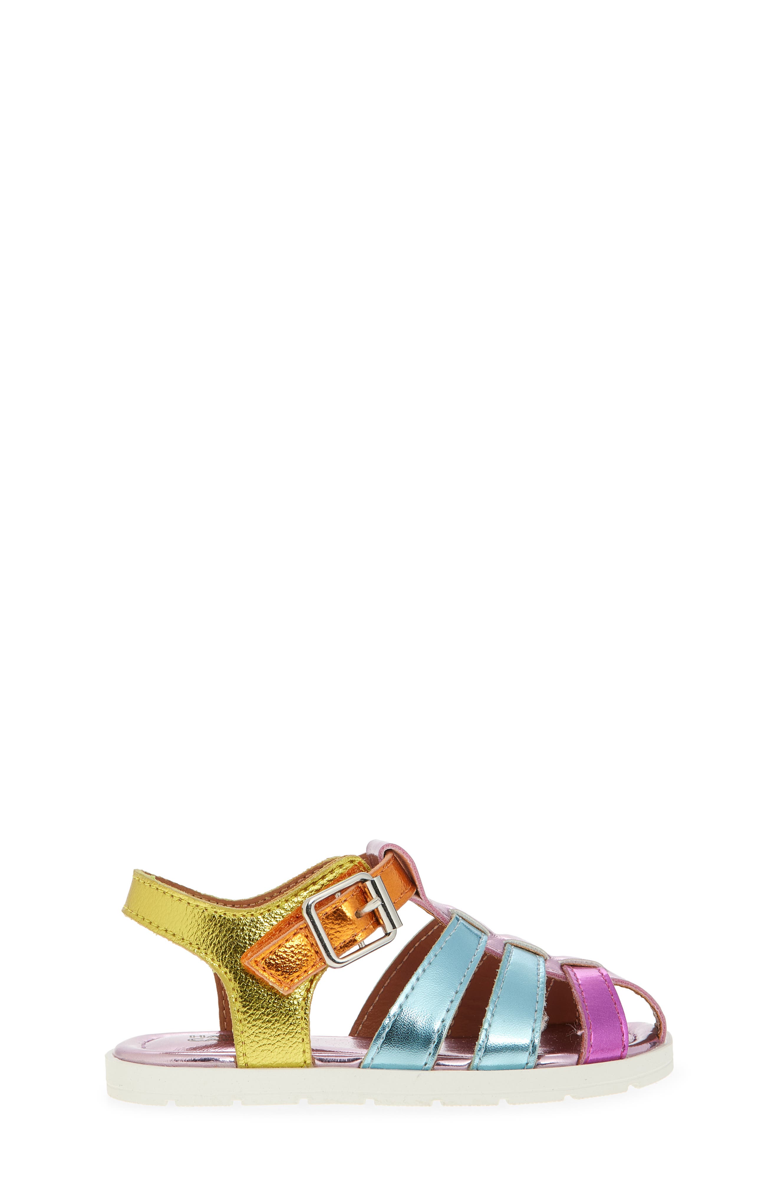 Harper Canyon Kids' Arabella Fisherman Sandal, Alternate, color, Pink Rainbow Metallic