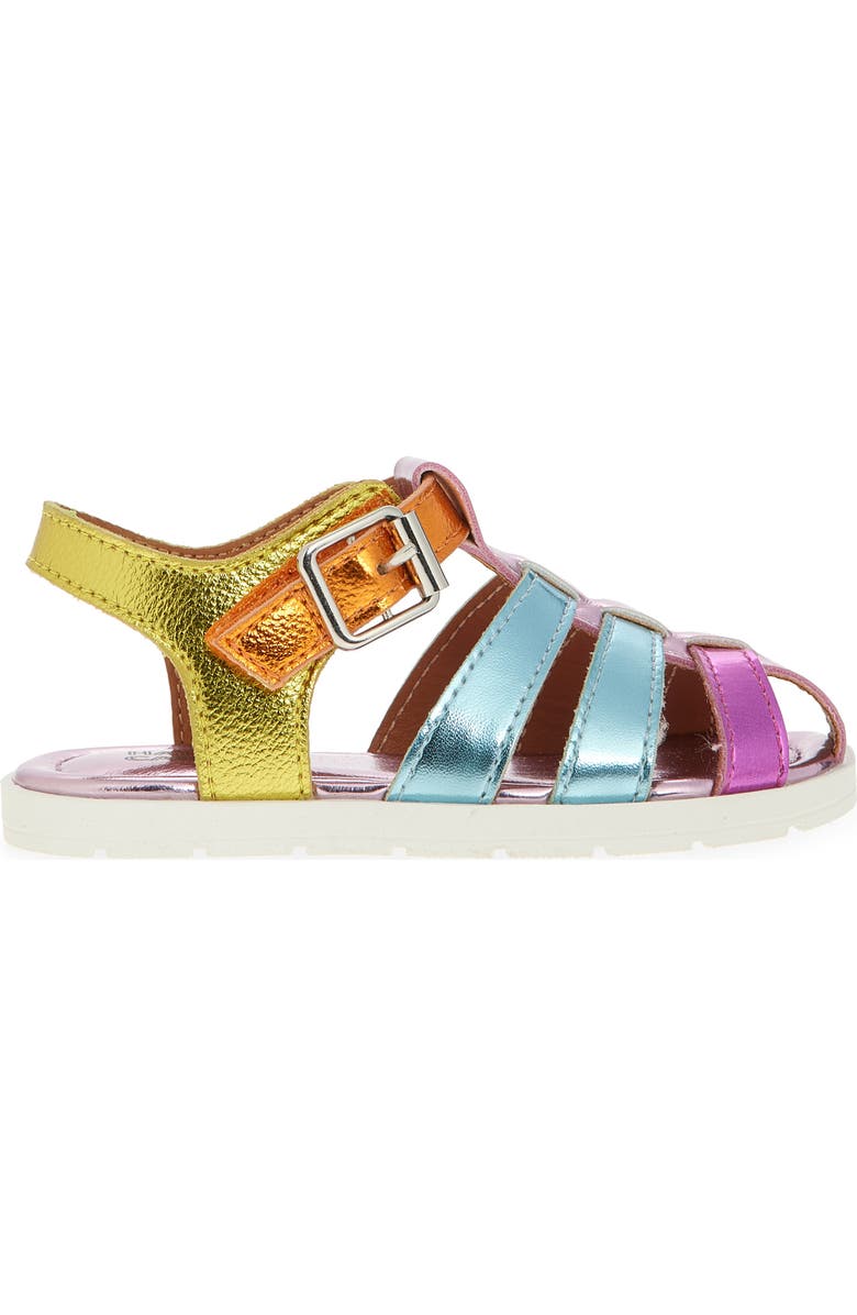 Harper Canyon Kids' Arabella Fisherman Sandal, Alternate, color, Pink Rainbow Metallic