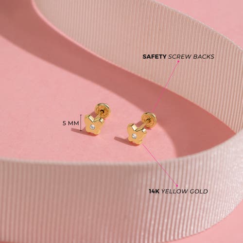 In Season Jewelry 14k Cubic Zirconia Butterfly Earrings In Gold