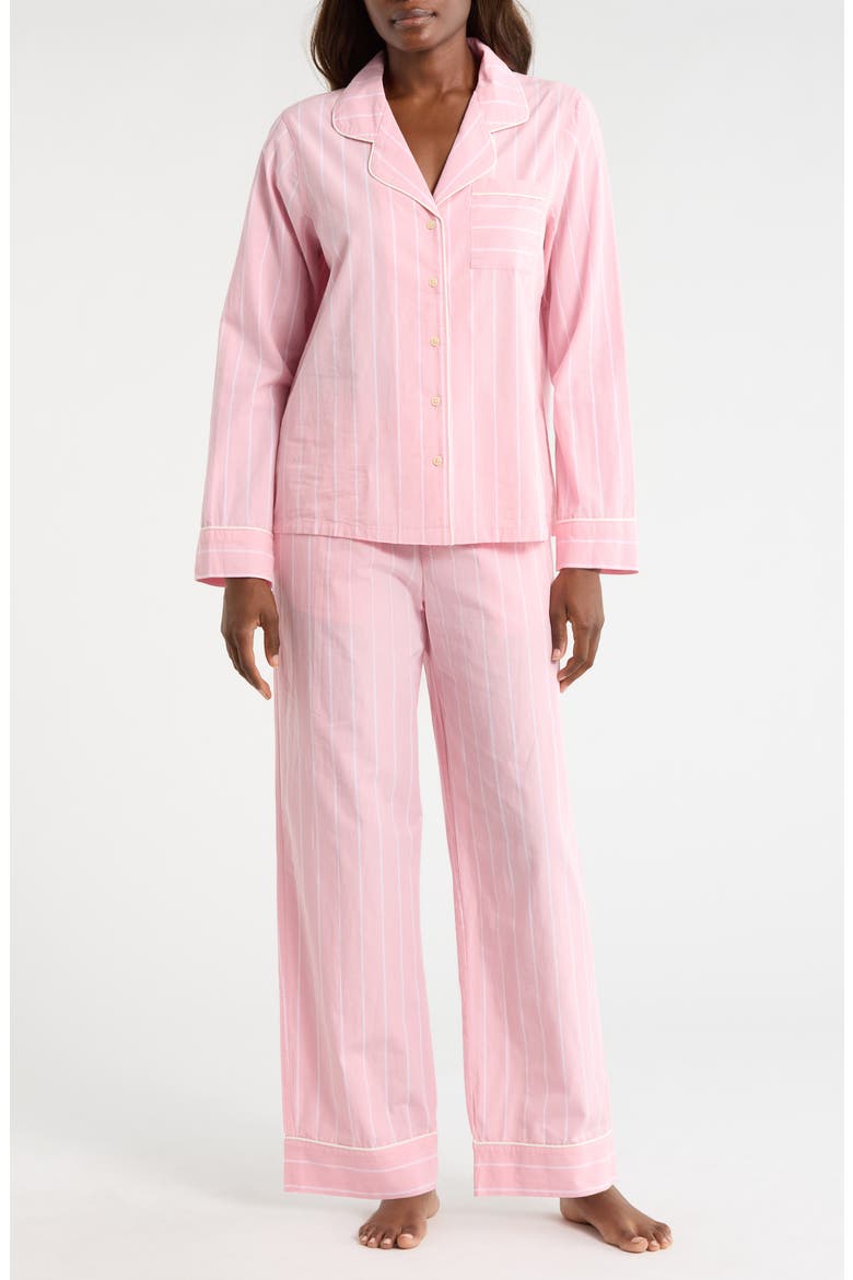 Classic Cotton Pajamas, Main, color, PINK JANE STRIPE
