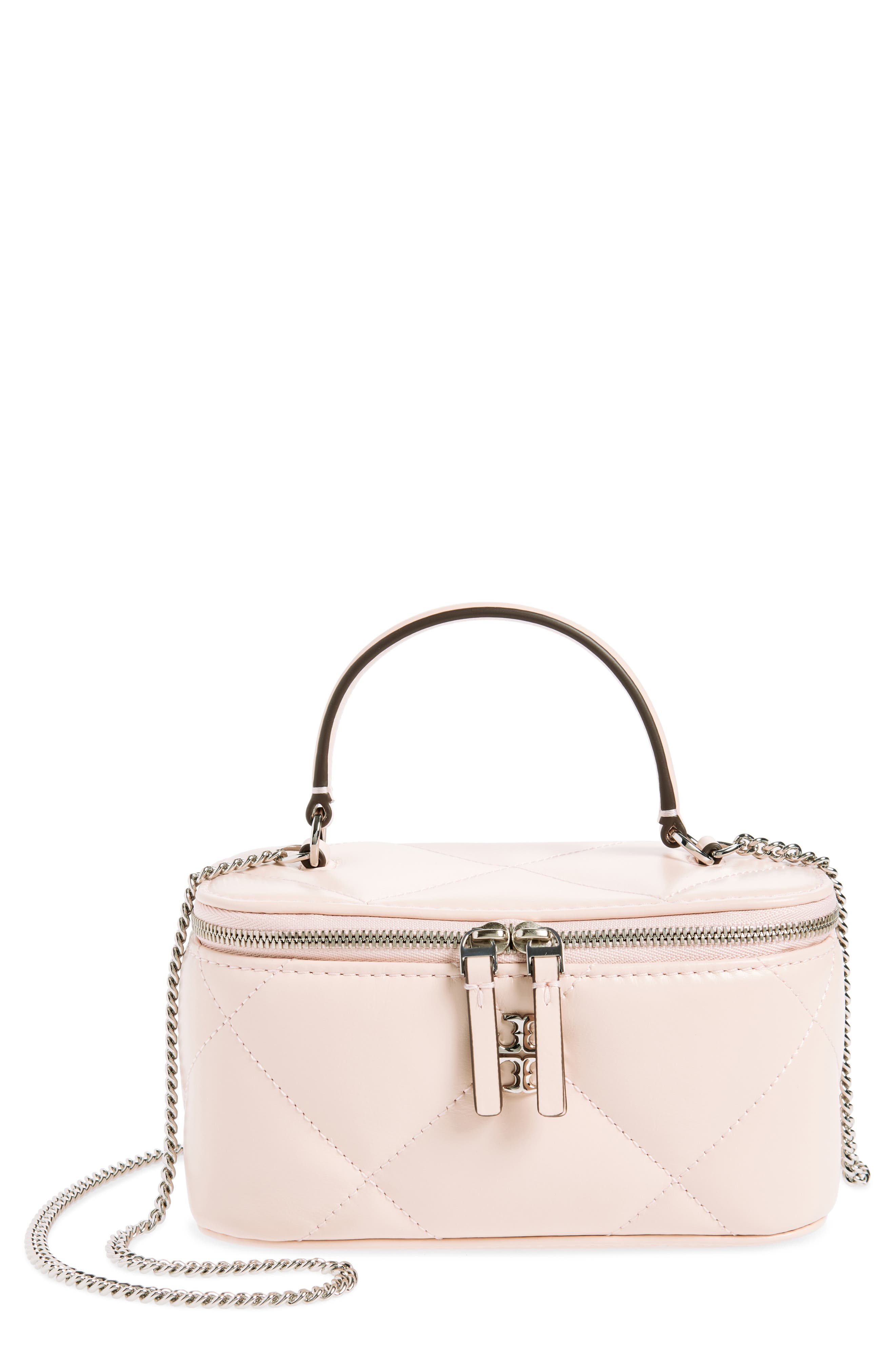 Tory Burch Kira Quilted Leather Vanity Case in Soft Pink at Nordstrom