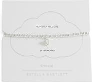 Estella Bartlett Sienna Folded Heart Beaded Stretch Bracelet