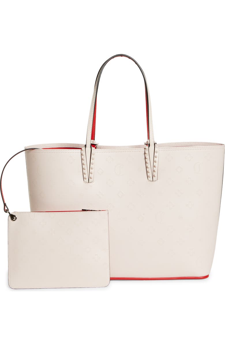 Christian Louboutin Cabata Loubinthesky Leather Tote, Alternate, color, W514 Leche