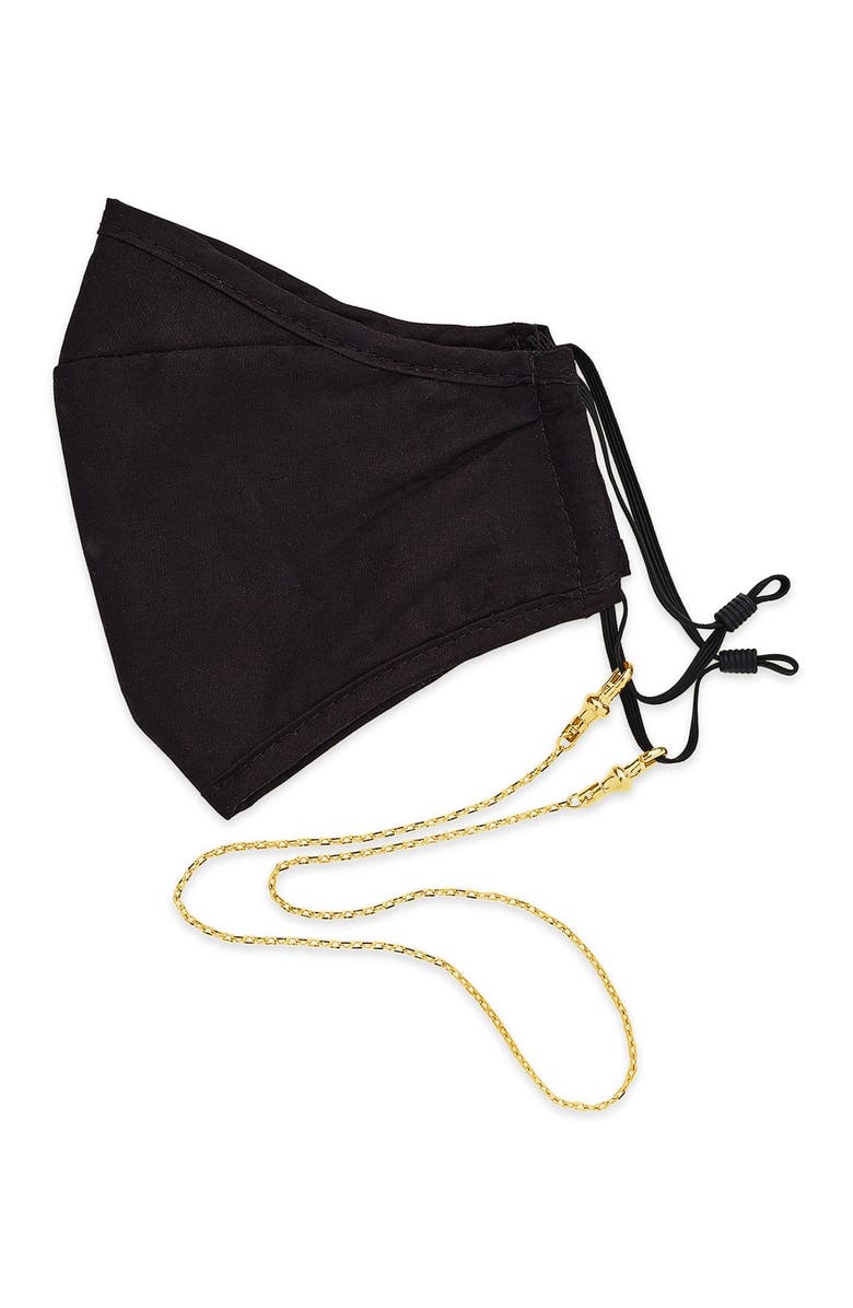 Sterling Forever Dainty Link Face Mask Chain, Main, color,