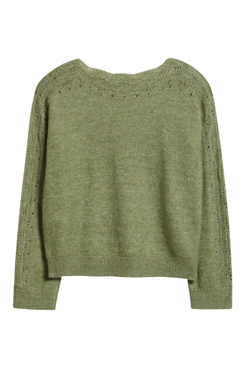 Boat Neck Sweater, Alternate, color, WILLOW GREEN