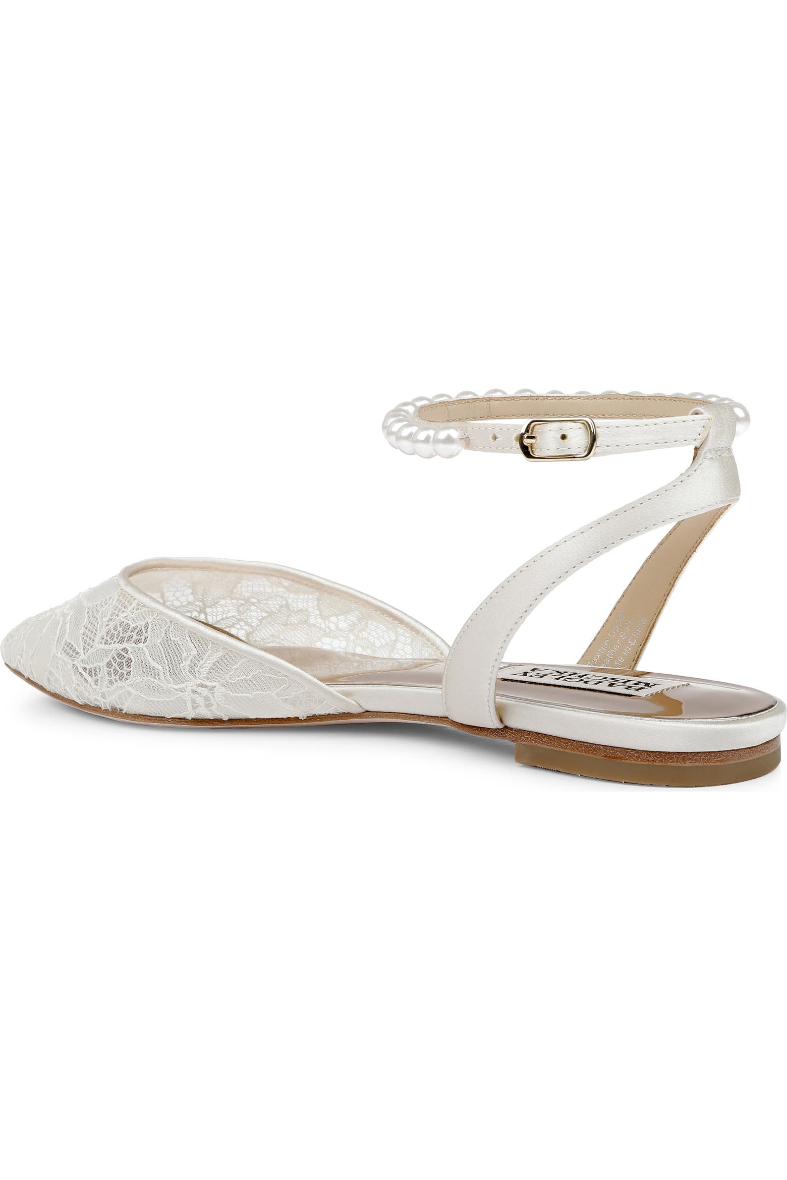 Fawn Hide Rug Badgley Mischka Collection Fawn Pointed Toe Lace Flat (Women ...