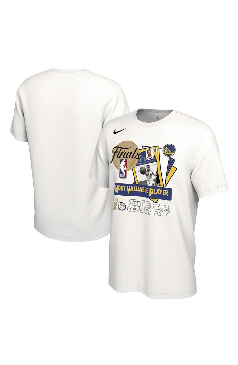 Nike Men's Nike Stephen Curry White Golden State Warriors 2022 NBA Finals Champions MVP T-Shirt, Main, color,