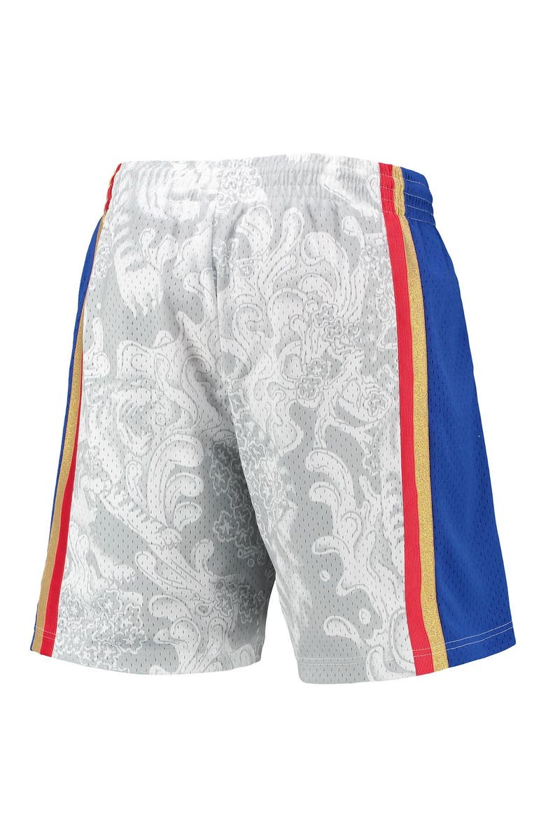 Mitchell & Ness Men's Mitchell & Ness White Philadelphia 76ers Hardwood Classics Lunar New Year Swingman Shorts, Alternate, color, 