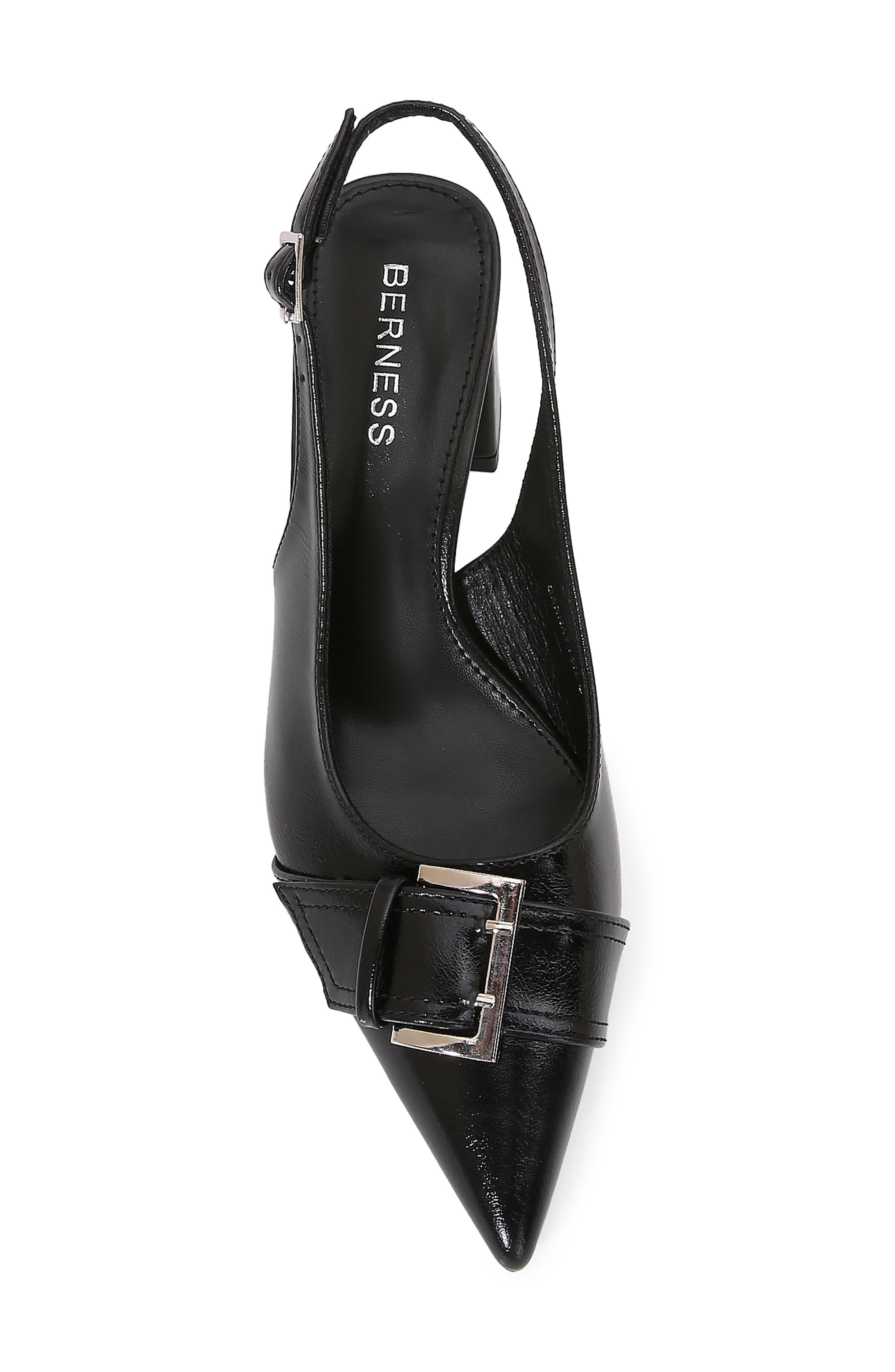 BERNESS Block Heel Slingback Pump, Alternate, color, Black