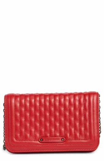 Longchamp Quilted Leather Wallet on a Chain