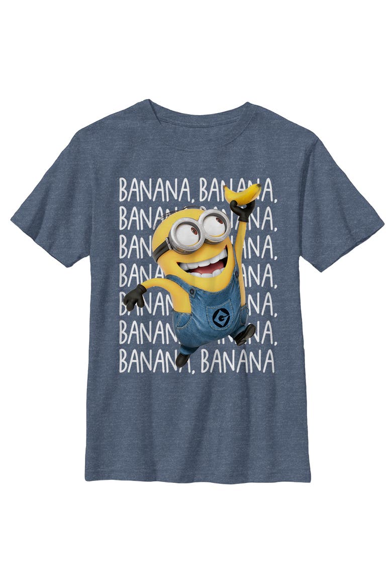 Boy's Despicable Me Minions Repeat  Graphic T-Shirt, Main, color, Navy Blue Heather