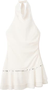 MANGO Ruffled Halter Neck Dress