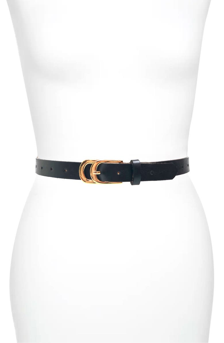 Ada Infinity Skinny Leather Belt, Main, color, 