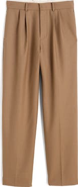 Madewell Double Pleated Wool Blend Twill Pants