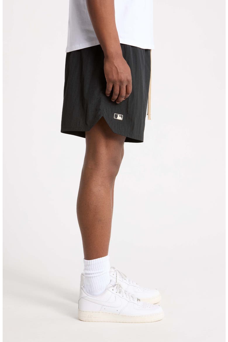 MLB Nylon Gym Shorts, Alternate, color, BLACK