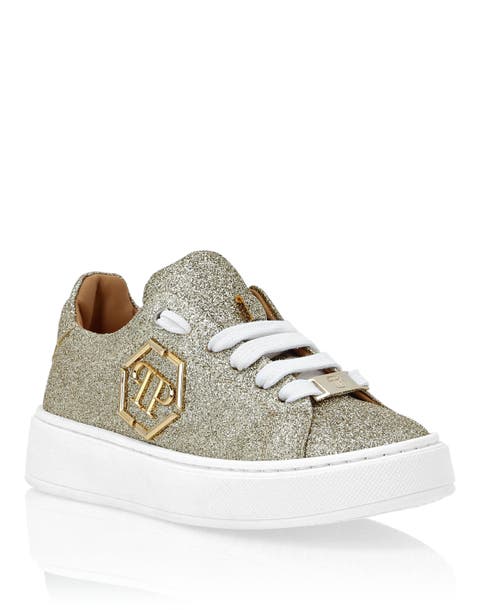 Glitter Lo-Top Sneakers Hexagon Girl