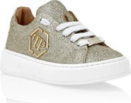 PHILIPP PLEIN Glitter Lo-Top Sneakers Hexagon Girl