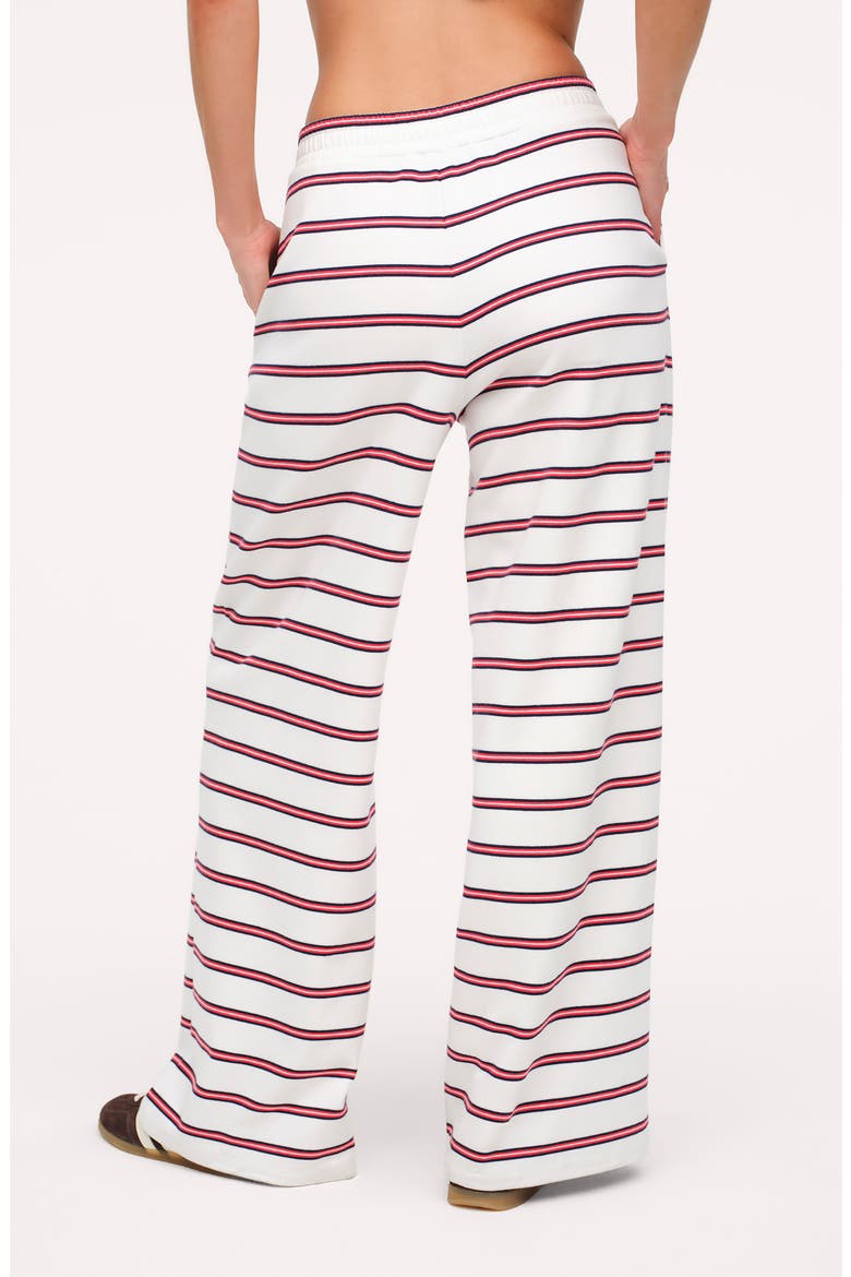 Golden Hour Stripe Stretch Cotton Top & Pants Set, Alternate, color, AMERICANA STRIPE
