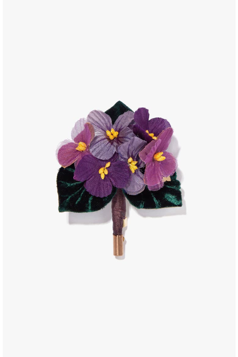 The Violet Cluster Floral Brooch, Main, color, Purple