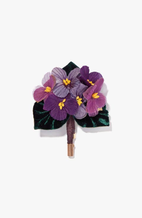 The Violet Cluster Floral Brooch
