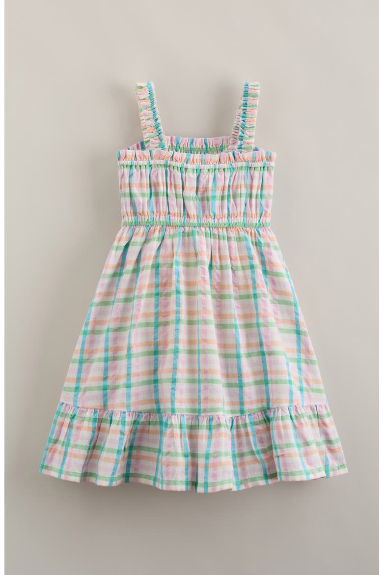 Kids' Ruffle Seersucker Sundress, Alternate, color, PINK ROSEFINCH PICNIC CHECK
