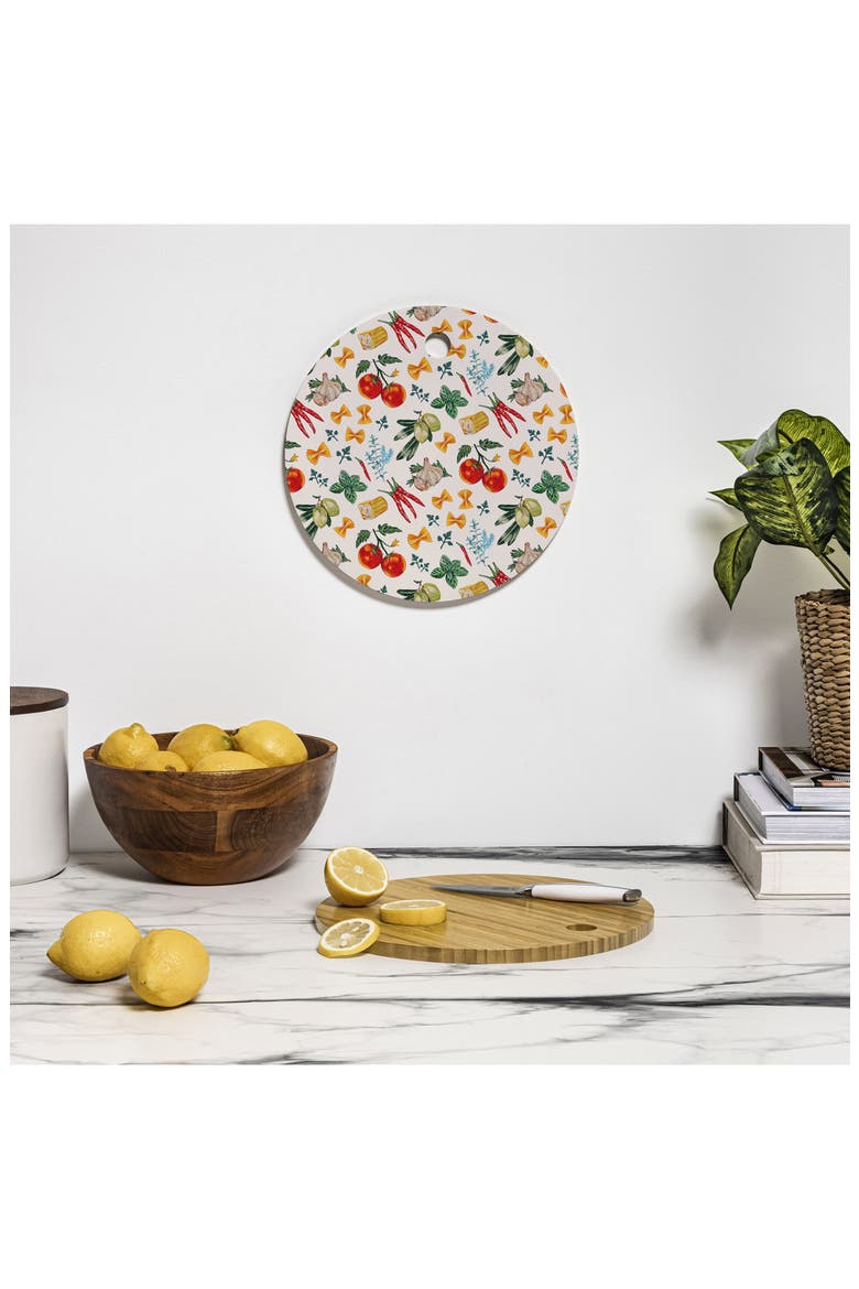 La Festa Print Cutting Board, Alternate, color, GREEN