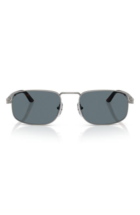 Gender Inclusive PO1027S 56mm Polarized Rectangle Sunglasses