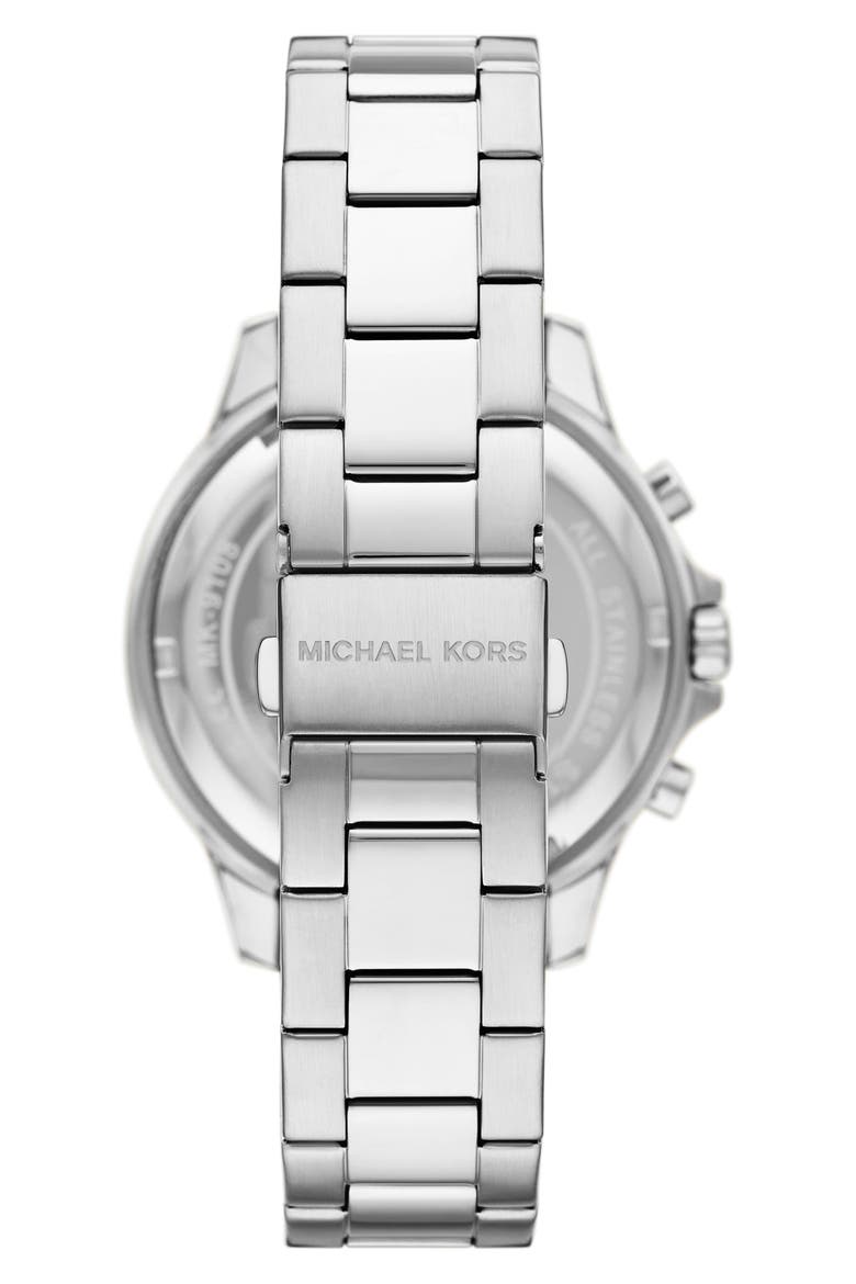 Grayson Stainless Steel Chronograph Bracelet Watch, 43mm, Alternate, color, SILVER