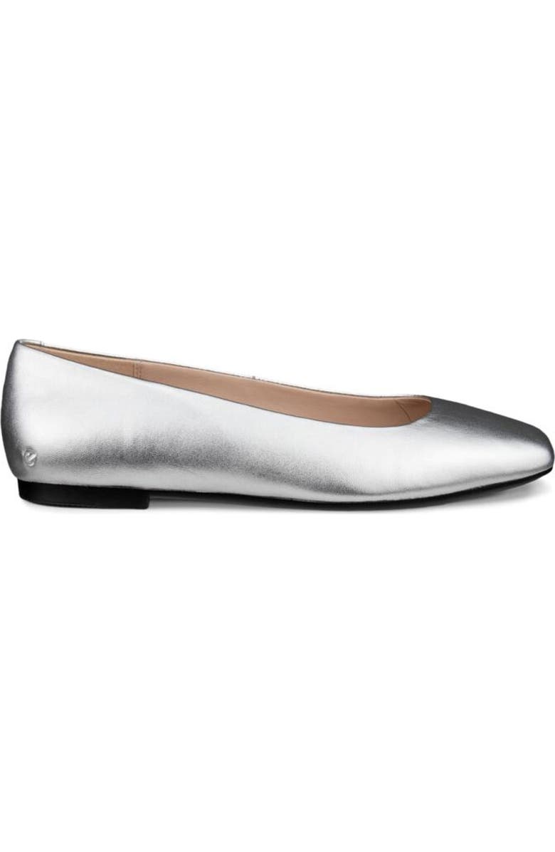 ECCO Margot Ballet Flat, Alternate, color, Silver