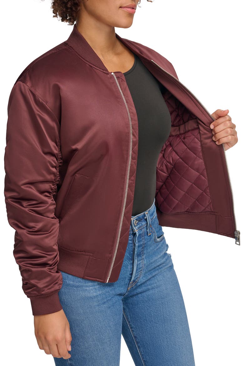 Oversize Bomber Jacket, Alternate, color, DECADENT CHOCOLATE