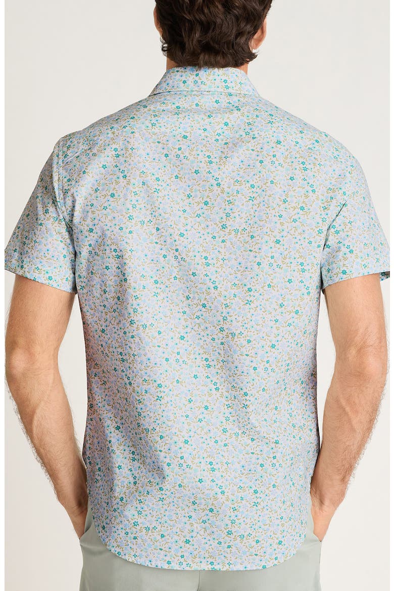 Riviera Short Sleeve Shirt, Alternate, color, WHITE/ BLUE FLORALS