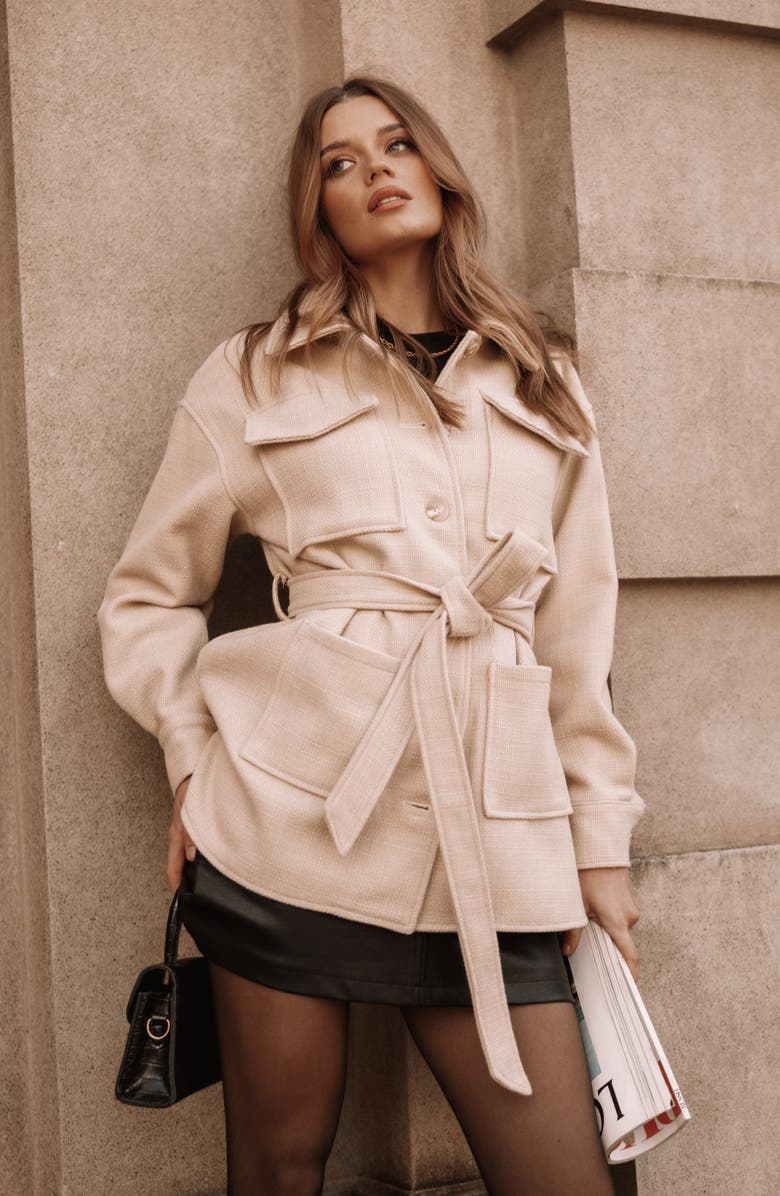 Petal & Pup Arlow Shacket, Alternate, color, Cream