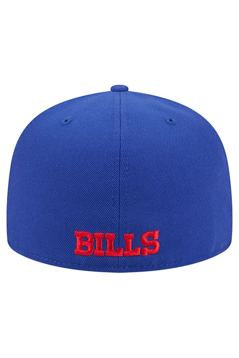 Men's New Era  Royal Buffalo Bills Overlap Wordmark 59FIFTY Fitted Hat, Alternate, color, Royal