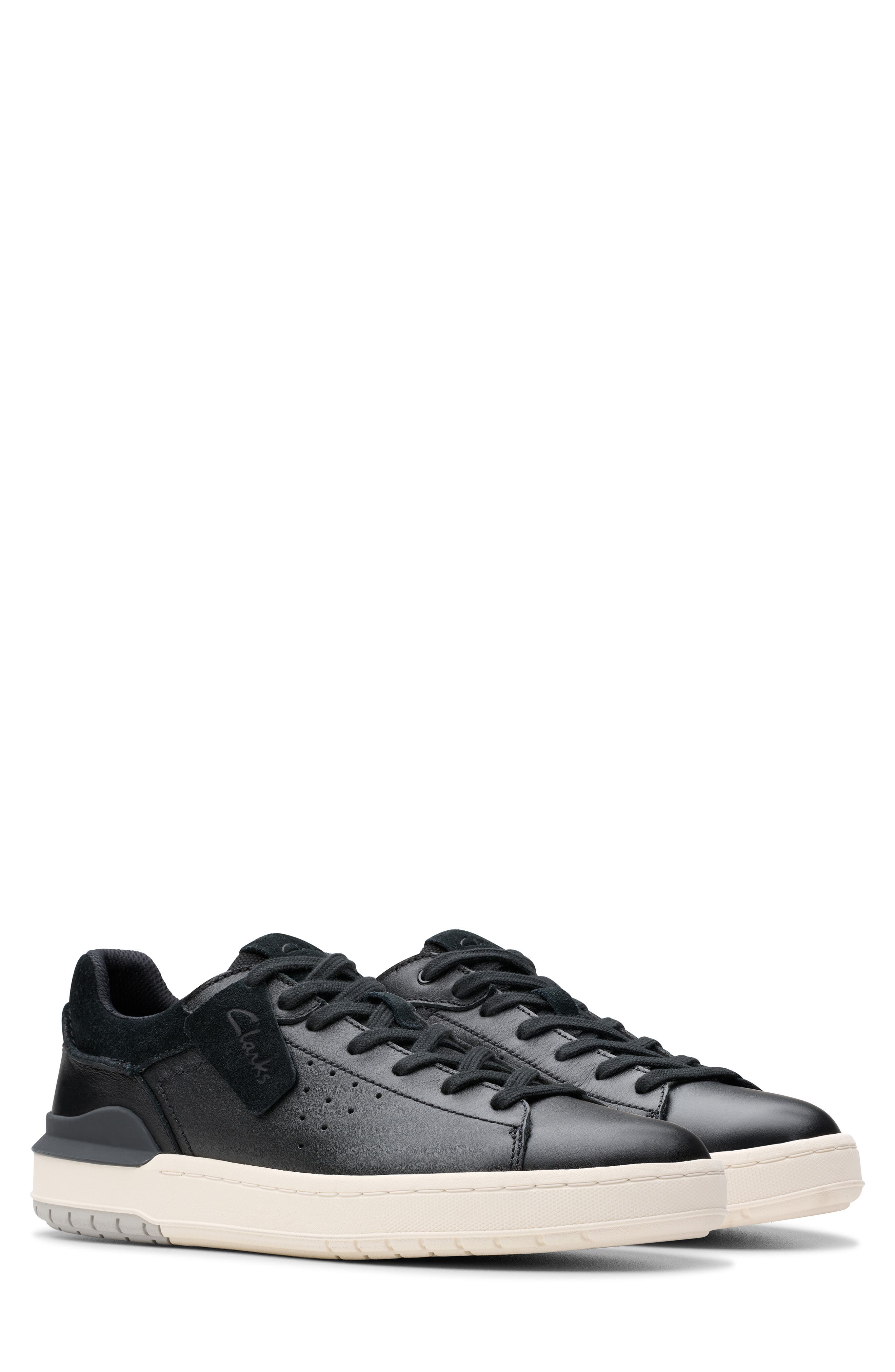 Clarks<sup>®</sup> Courtlite 2 Run Sneaker, Alternate, color, Black Leather