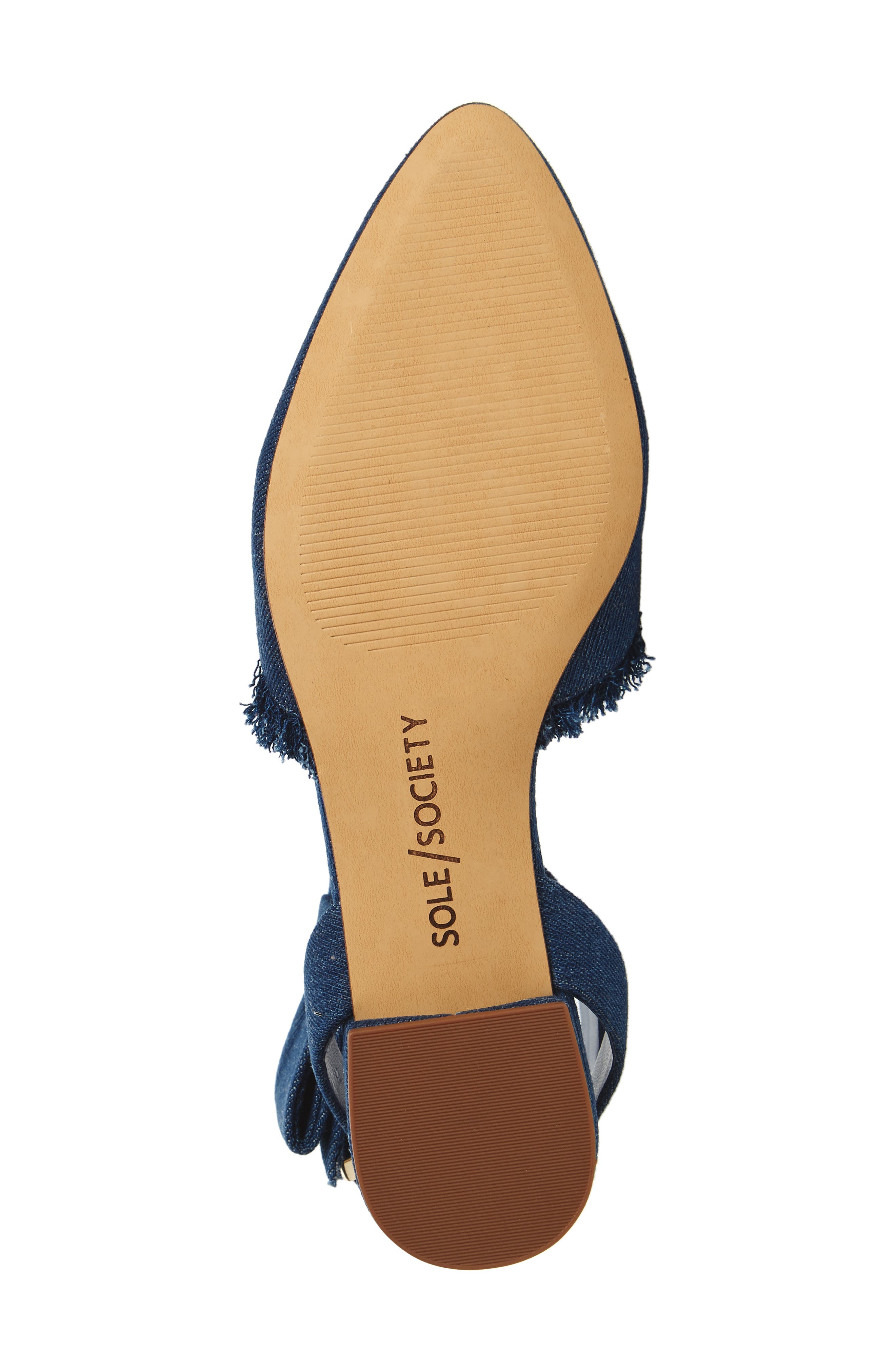 Pollie Flat, Alternate, color, DARK BLUE DENIM