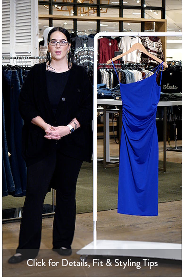 Ruched One-Shoulder Sheath Dress video