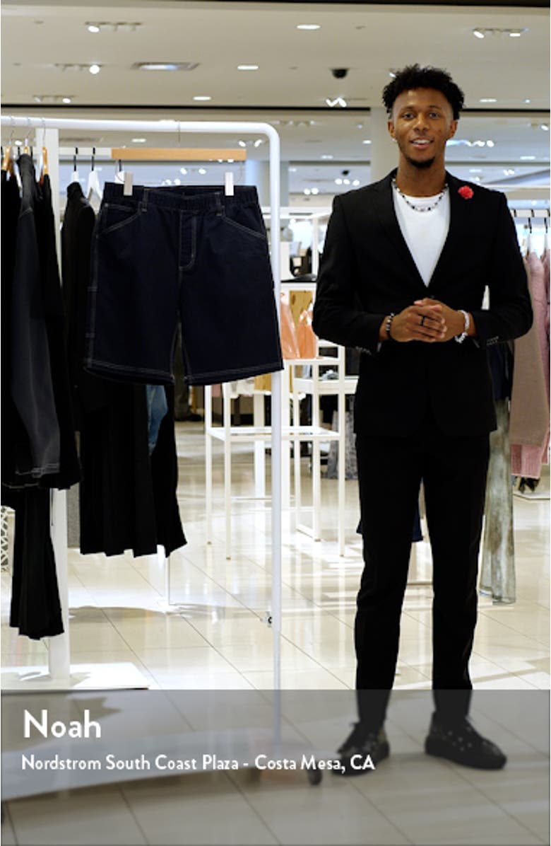 Americana Elastic Waist Stretch Cotton Carpenter Shorts, sales video thumbnail