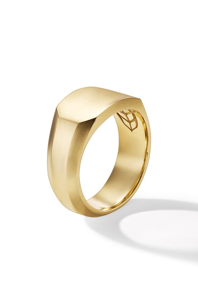 David Yurman Men's Streamline<sup>®</sup> Pavé Diamond Cigar Ring in 18K Gold, Alternate, color, 