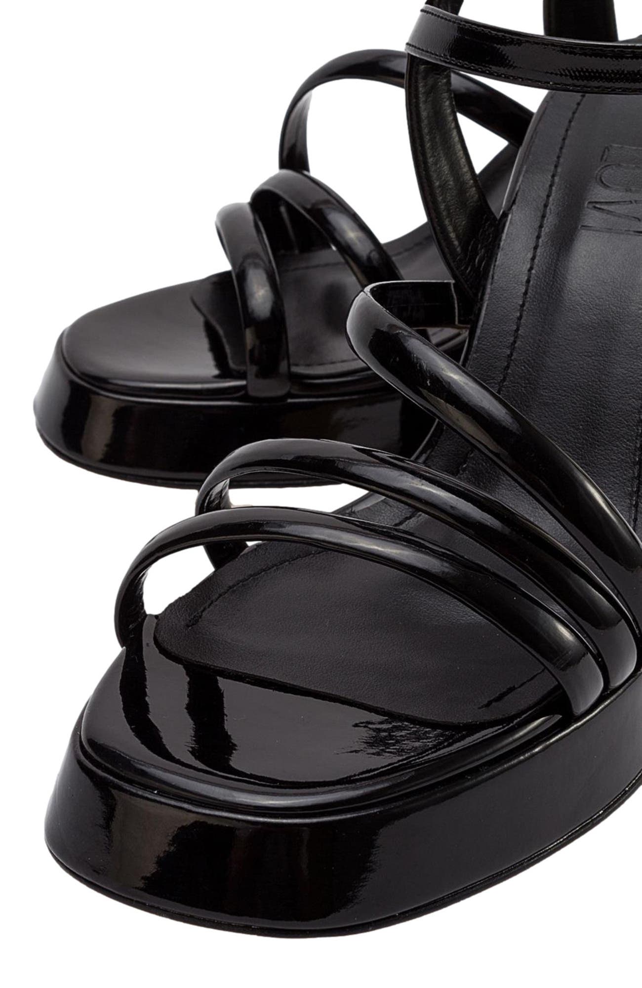 Prologue Shoes Heas Platform Sandal, Alternate, color, Black Faux Leather