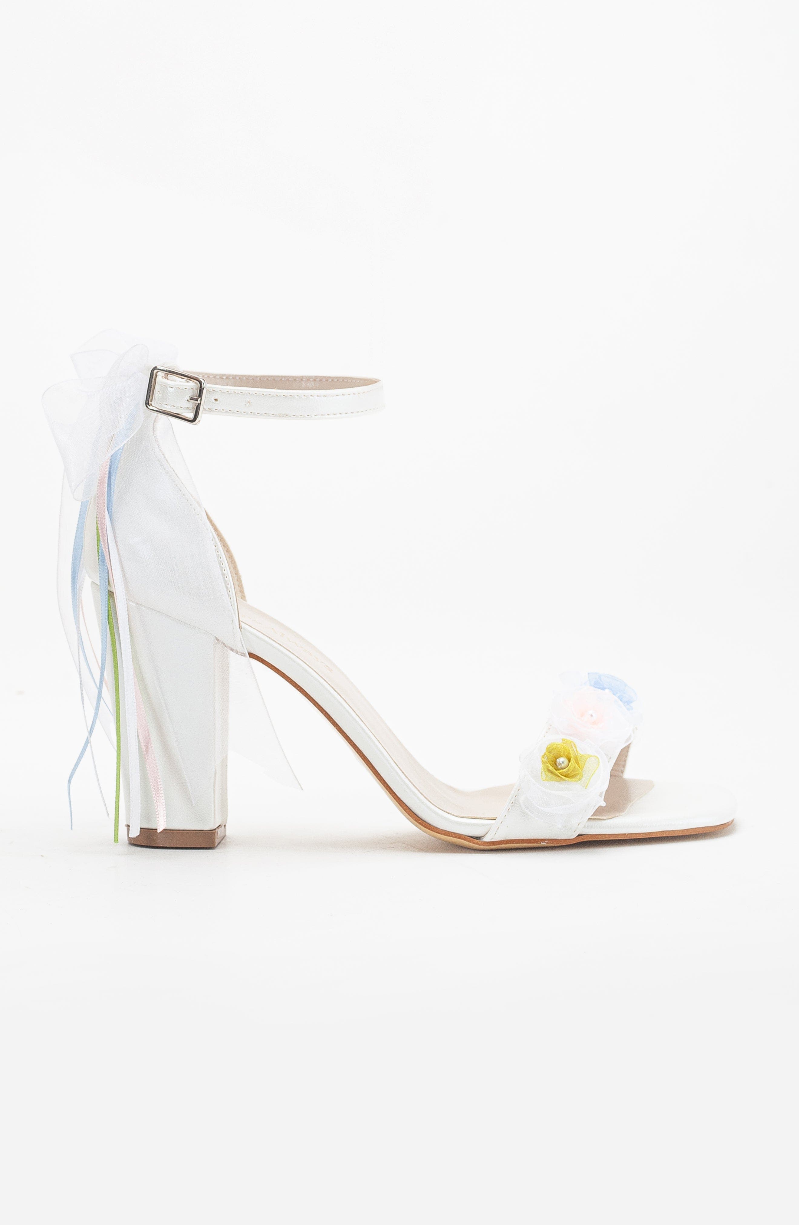 Nikki Lace Bridal Sandals, Alternate, color, Ivory Faux Leather