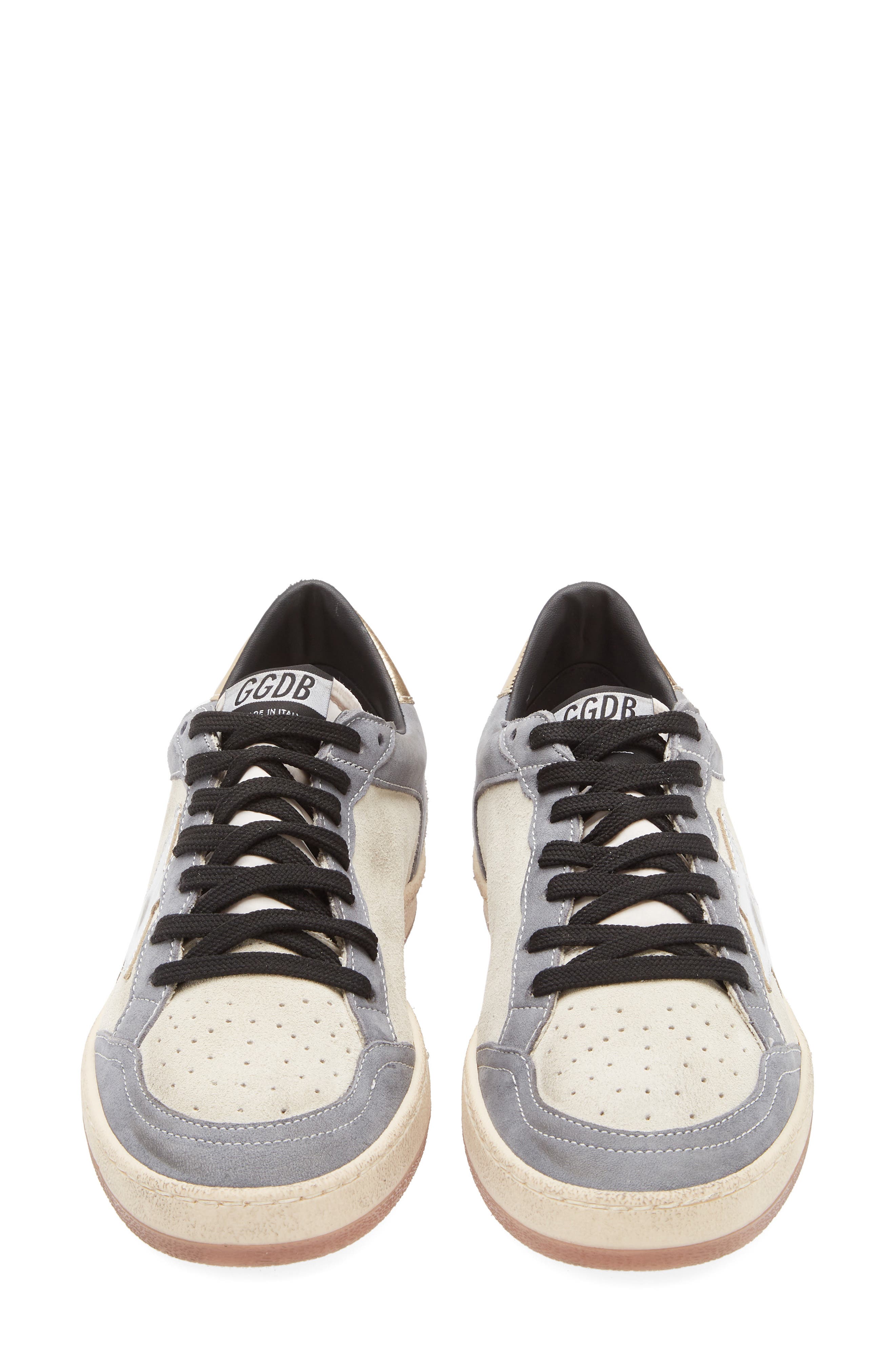 Golden Goose Ball Star Sneaker, Alternate, color, Grey/ Denim/ Silver/ Gold