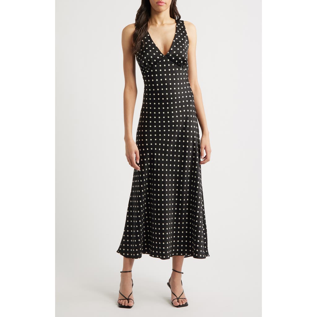 LULUS LULUS JULIA POLKA DOT SLIPDRESS