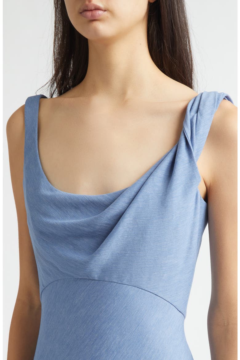 Cowl Neck Twist Strap Dress, Alternate, color, BLUEBELL