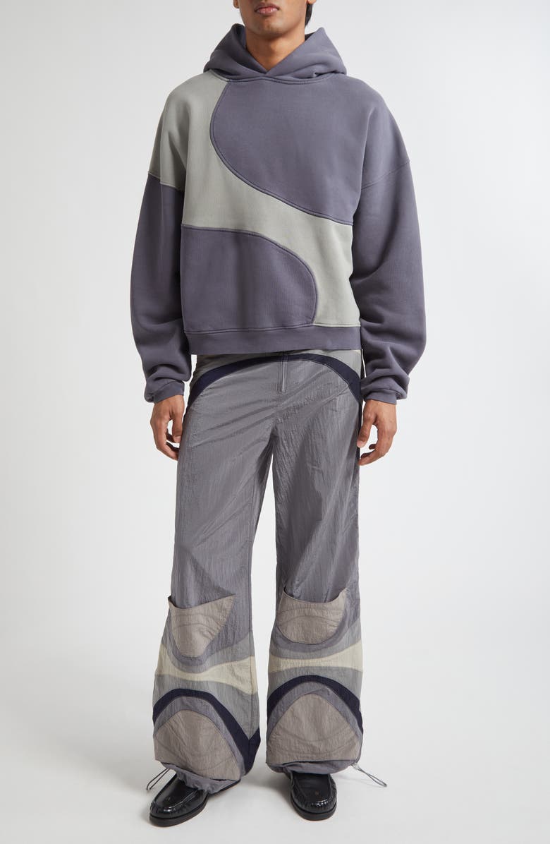 ERL Gender Inclusive Wave Cotton Blend Hoodie, Alternate, color, Dark Grey