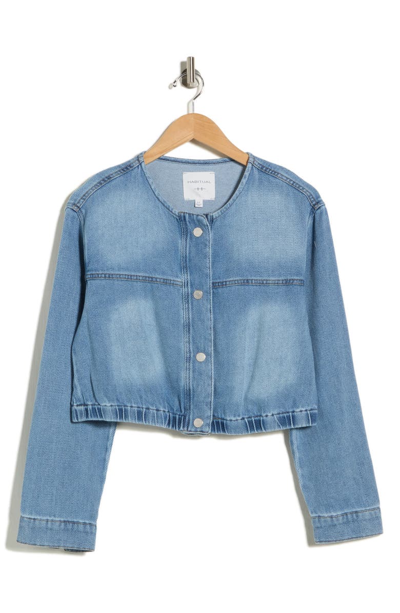 Habitual Cropped Denim Jacket, Main, color, Adrift