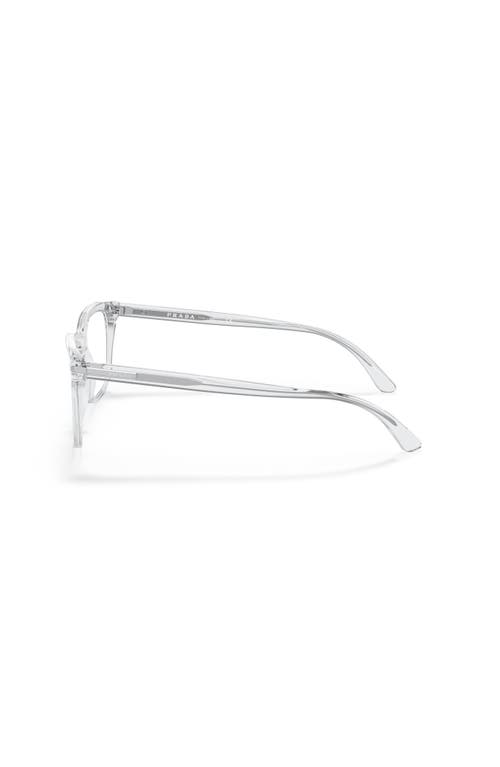Prada 56mm Rectangle Optical Glasses In Transparent