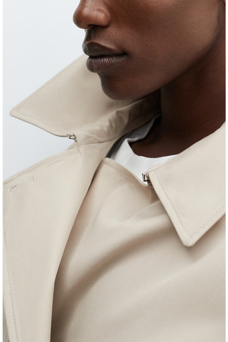 Double Breasted Water Repellent Trench Coat, Alternate, color, LIGHT PASTEL GREY