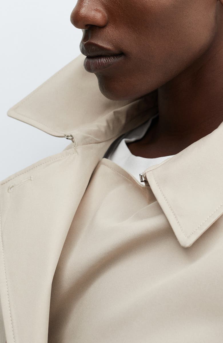 MANGO Double Breasted Water Repellent Trench Coat, Alternate, color,