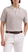 Bugatchi Waffle Stitch Polo Sweater