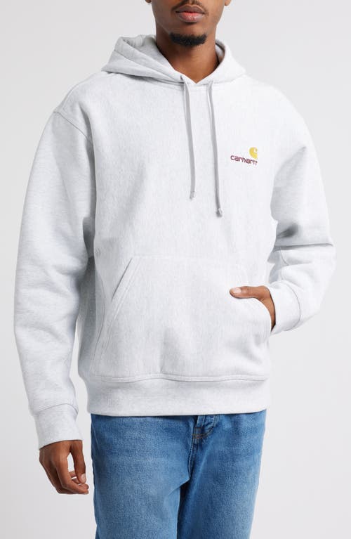 Carhartt Work In Progress Logo Hoodie in Ash Heather 